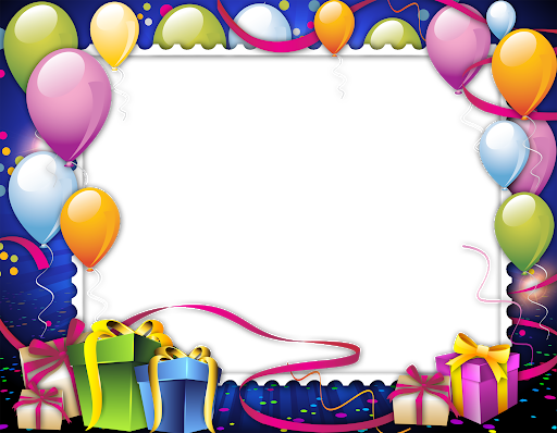 Frame Birthday Balloons Free Clipart HD PNG Image
