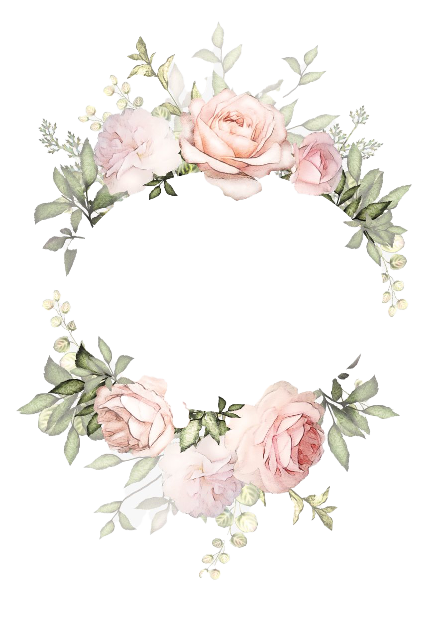 Watercolor Circle Flower Frame PNG File HD PNG Image