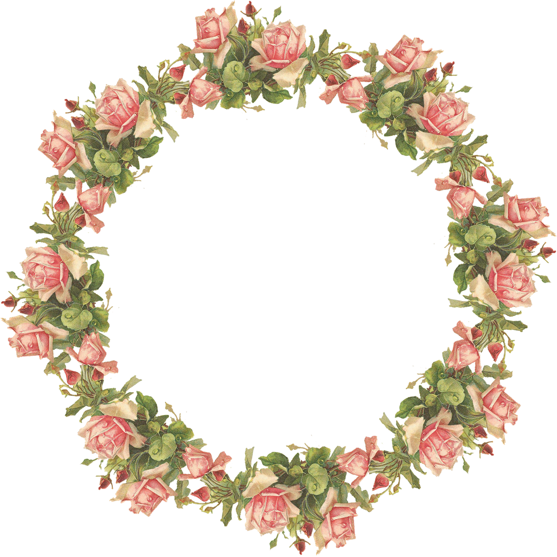 Frame Flowers Round Download HD PNG Image
