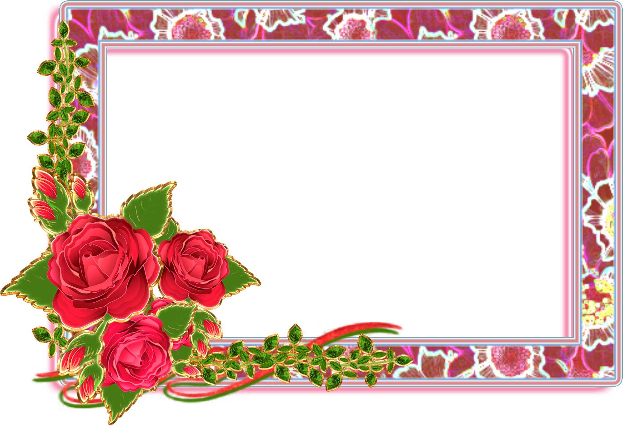 Photos Frame Flower Artistic Free HQ Image PNG Image