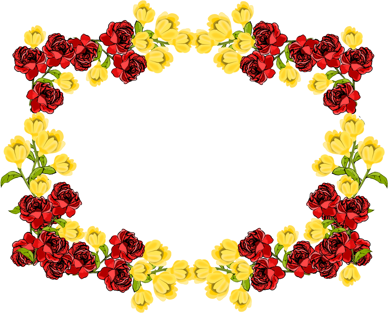 Floral Rose Border Free Download Image PNG Image