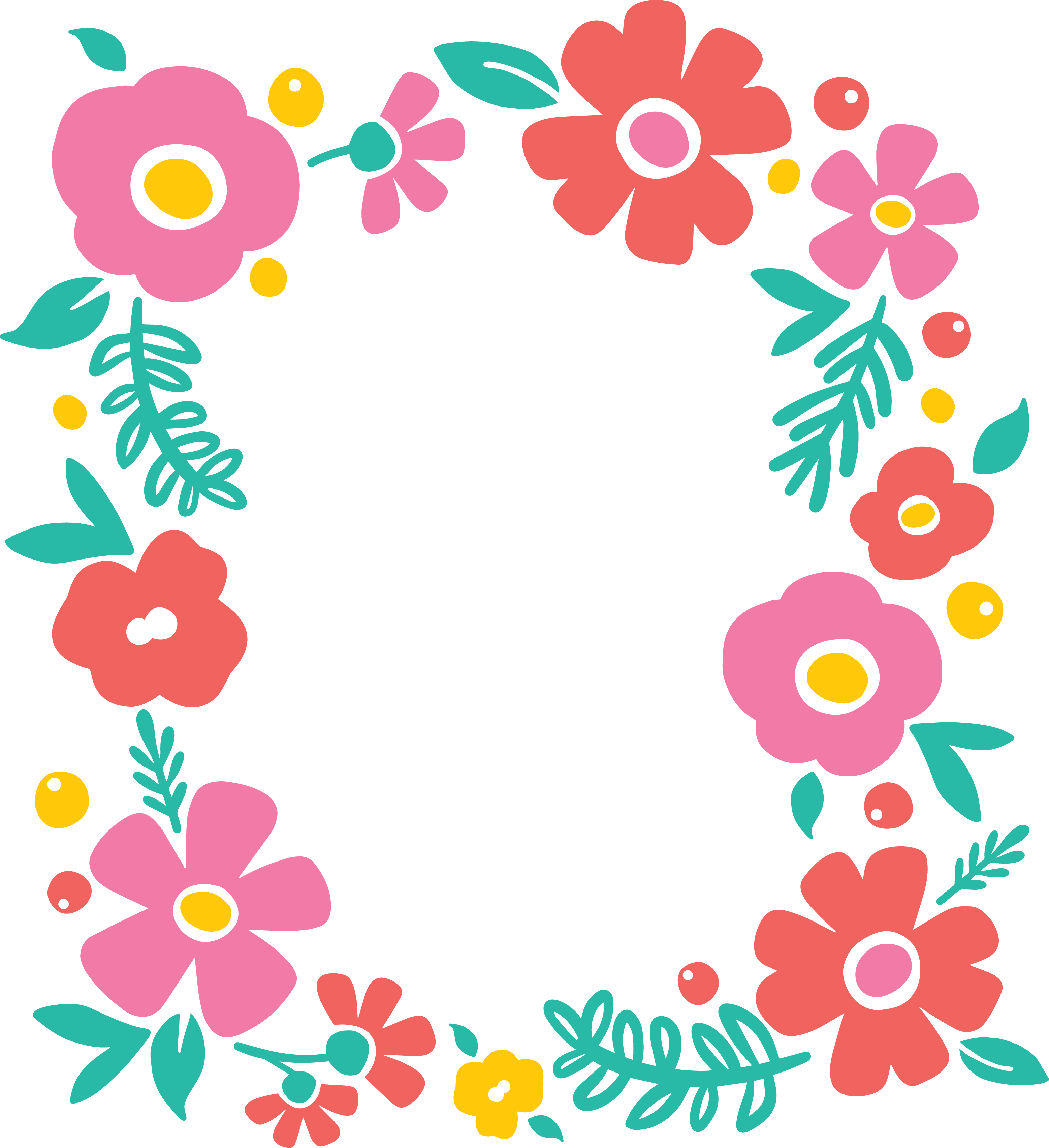 Frame Flower Border Colorful Free Download PNG HQ PNG Image