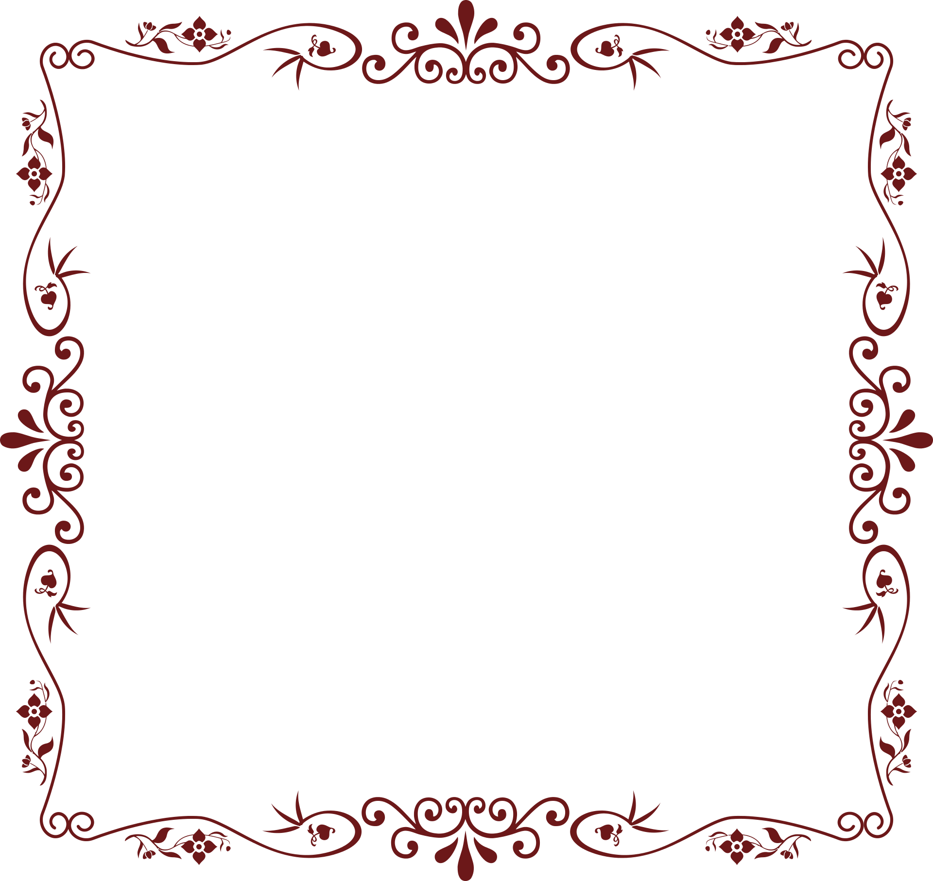 Floral Frame Border Free Transparent Image HQ PNG Image