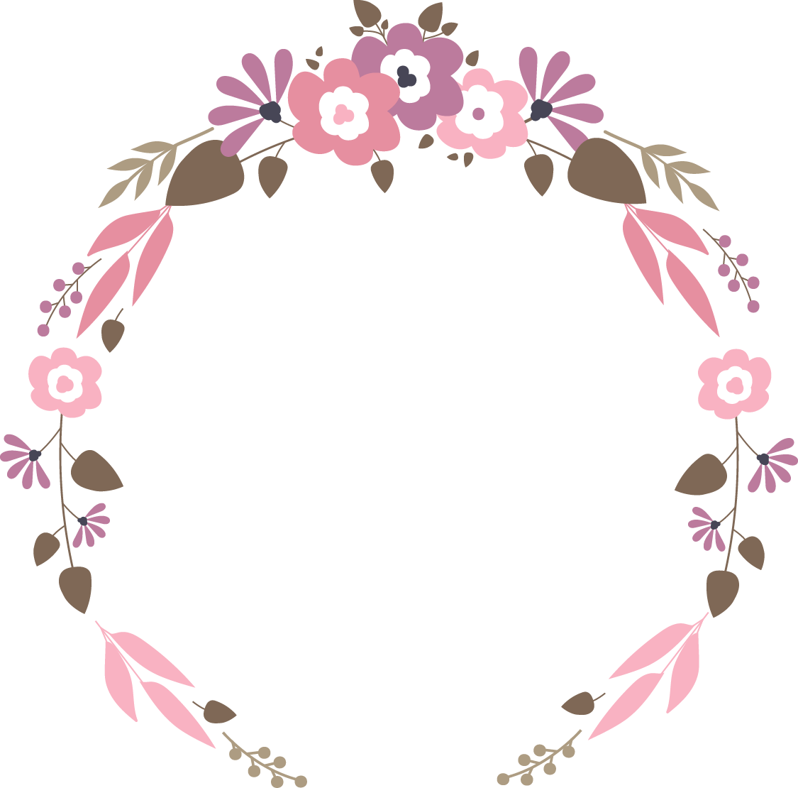 Frame Vector Circle Garland HD Image Free PNG Image