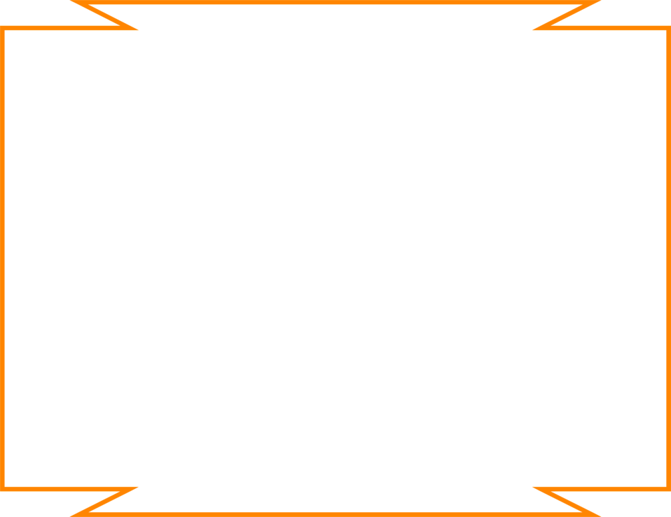 Orange Border Frame Transparent PNG Image