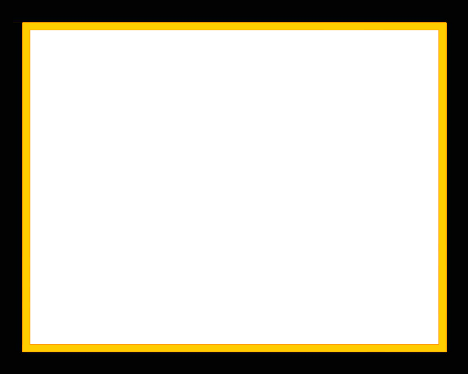 Yellow Border Frame Transparent PNG Image