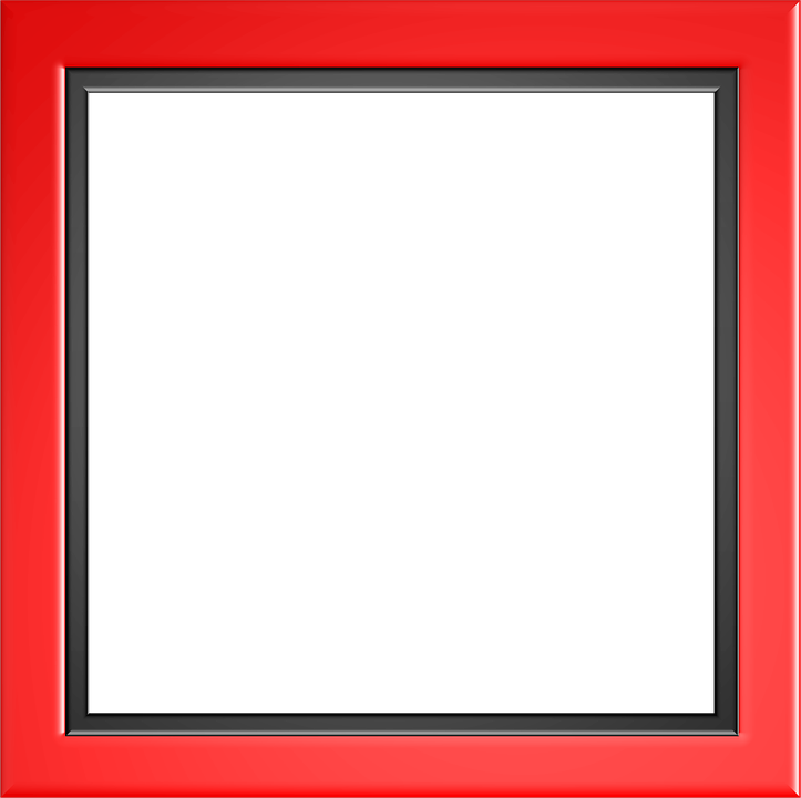 Red Border Frame Photo Transparent PNG Image