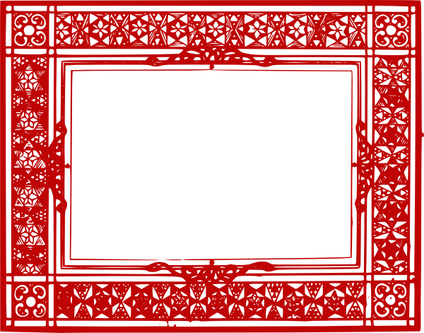 Red Border Frame Transparent Picture PNG Image