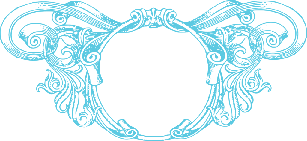 Aqua Border Frame Photo PNG Image