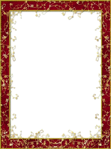 Maroon Border Frame Clipart PNG Image