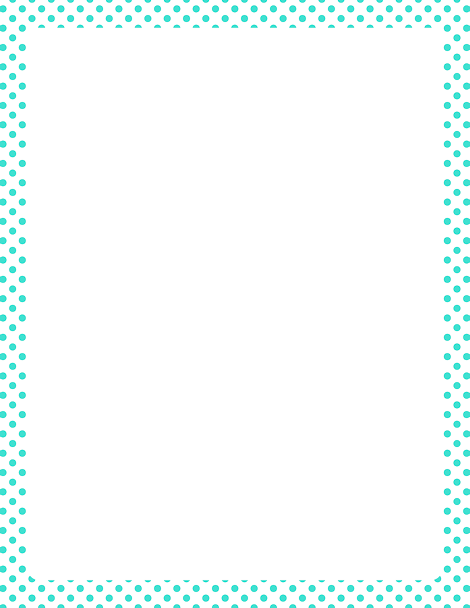 Teal Border Frame Clipart PNG Image