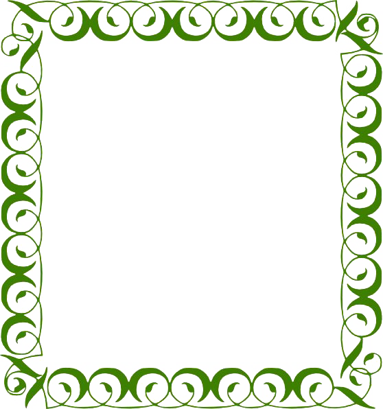 Lime Border Frame Transparent Background PNG Image