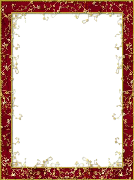 Red Flower Frame Image PNG Image