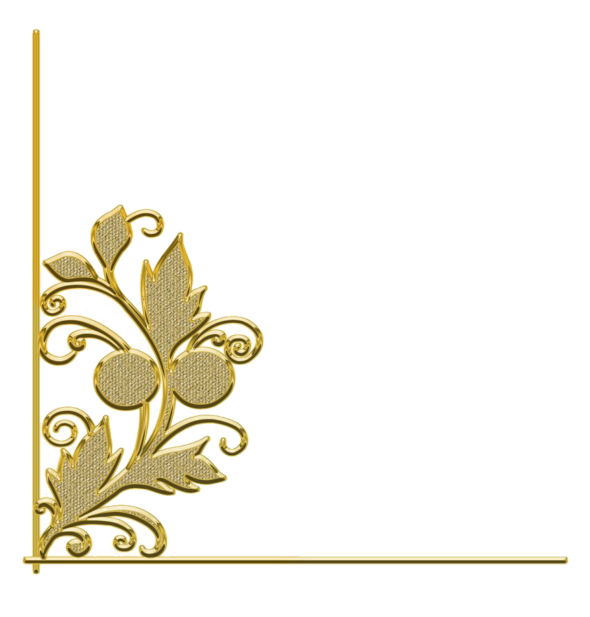 Decorative Frame Pic Retro Gold PNG Image