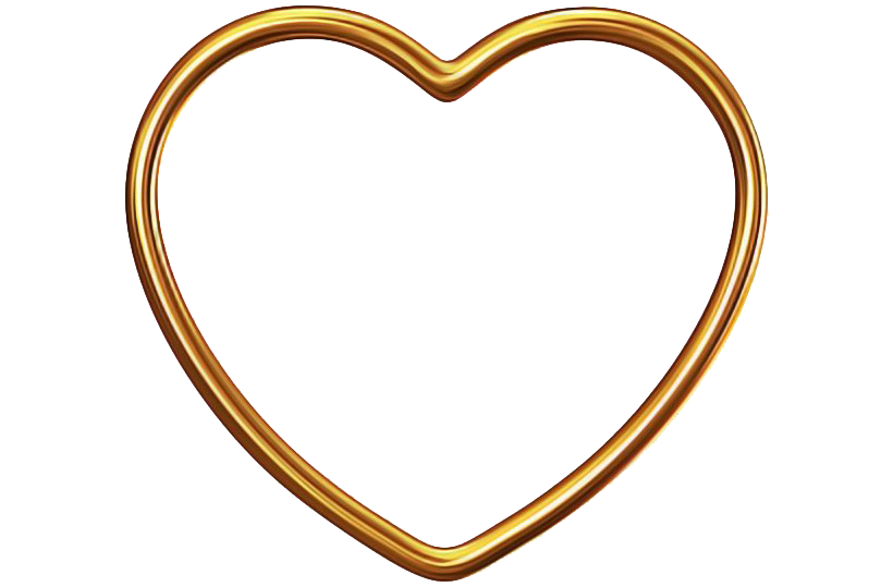 Golden Frame Heart PNG Download Free PNG Image