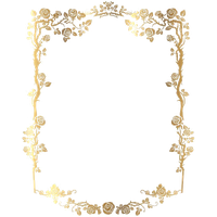 Golden Frame Border Rectangle HQ Image Free