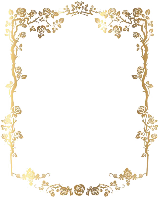 Golden Frame Border Rectangle HQ Image Free PNG Image