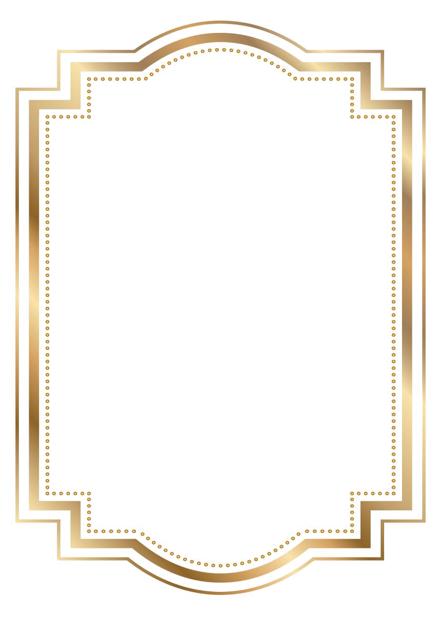 Golden Frame Border Rectangle Download HQ PNG Image