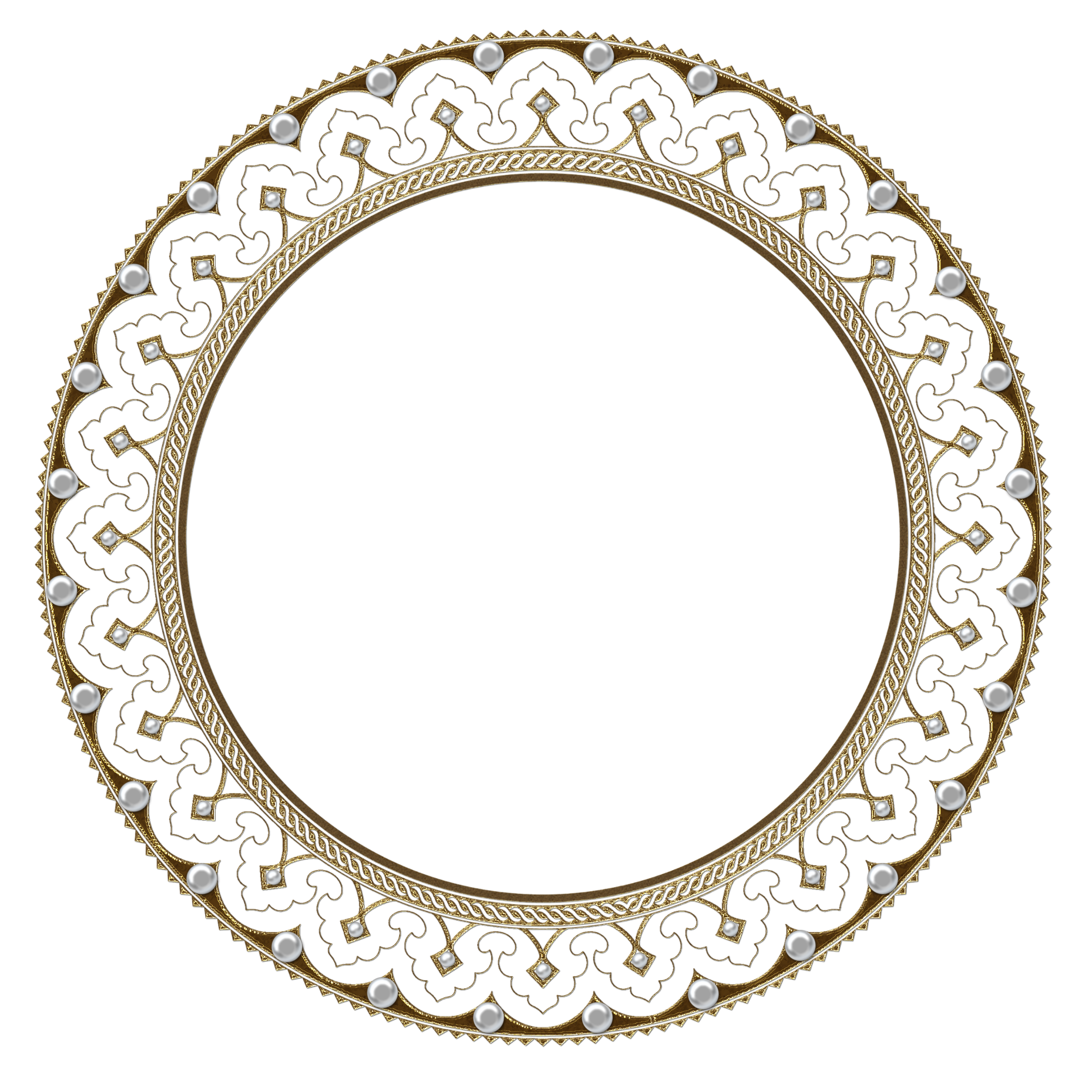 Picture Flower Frame Continental Border Circular PNG Image