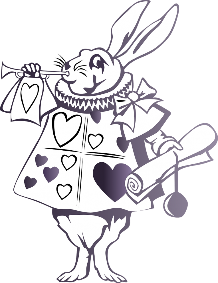 Wonderland Alice Rabbit In Download Free Image PNG Image