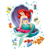 Ariel Mermaid Sebastian Princess Disney PNG Download Free