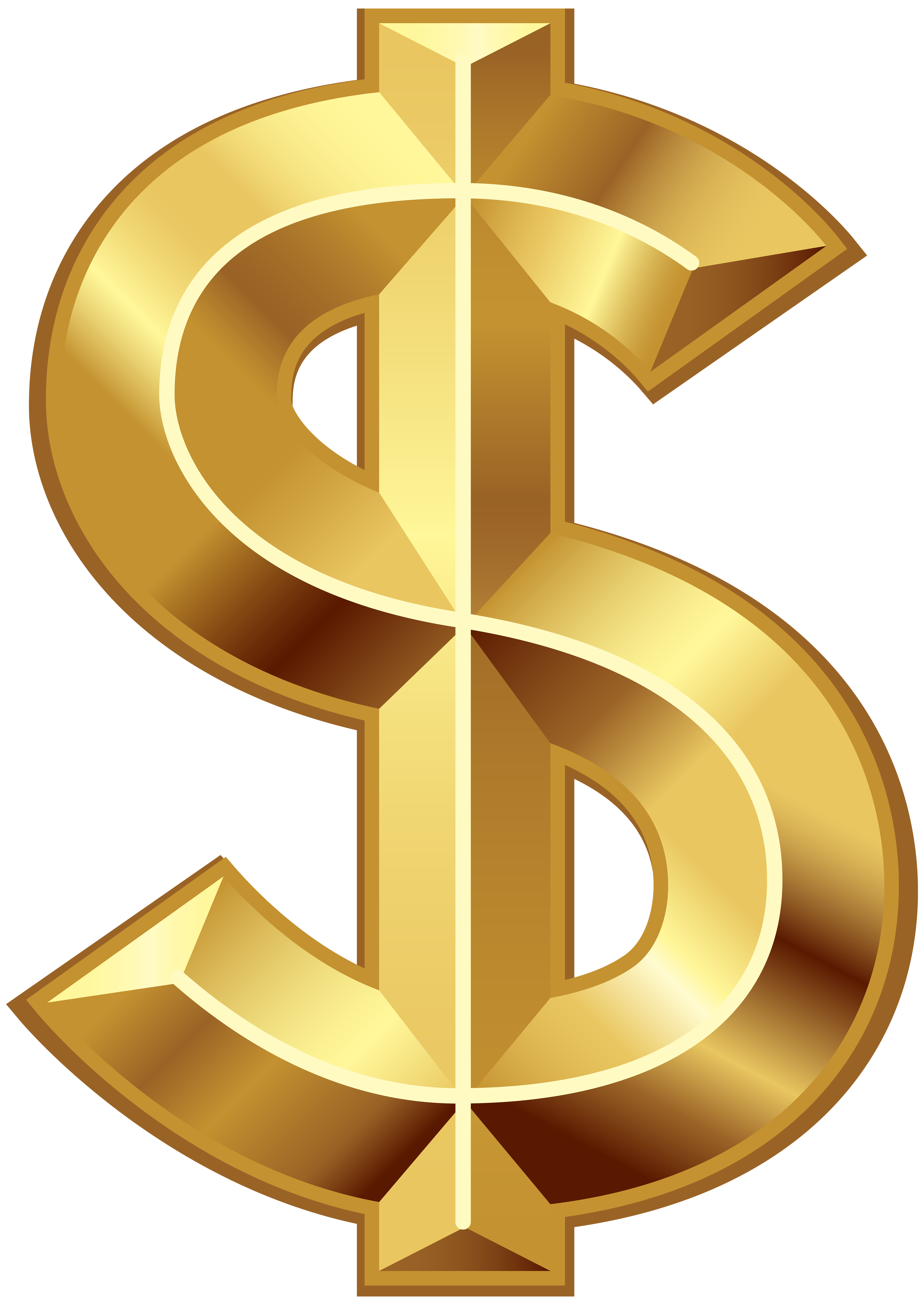 Golden United Symbol Dollar Sign States Currency PNG Image