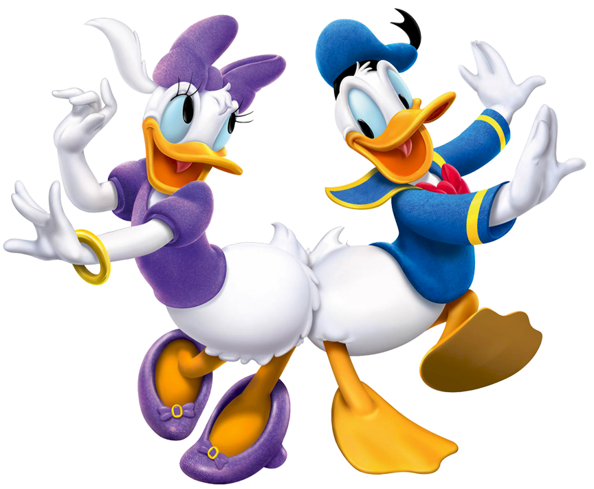Daisy Minnie Water Donald Duck Mouse Bird PNG Image