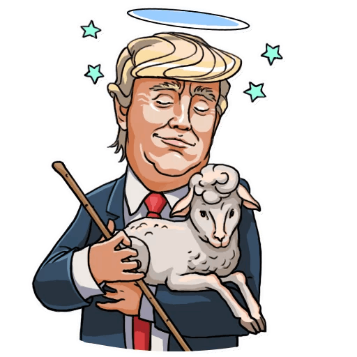 Trump Telegram Sticker Donald Male Man PNG Image