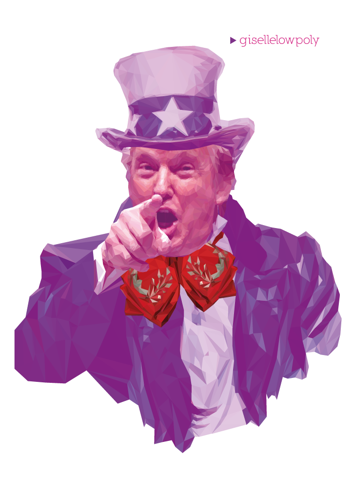 Pink United Trump Sam Purple States Donald PNG Image