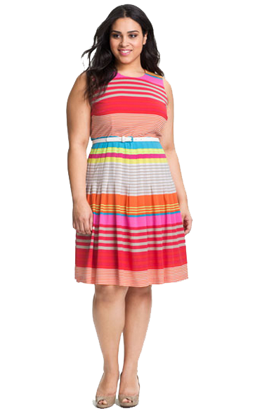 Striped Dress File PNG Image