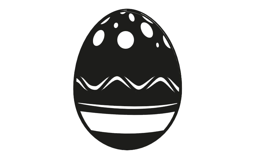 Decorative Easter Black Egg PNG File HD PNG Image