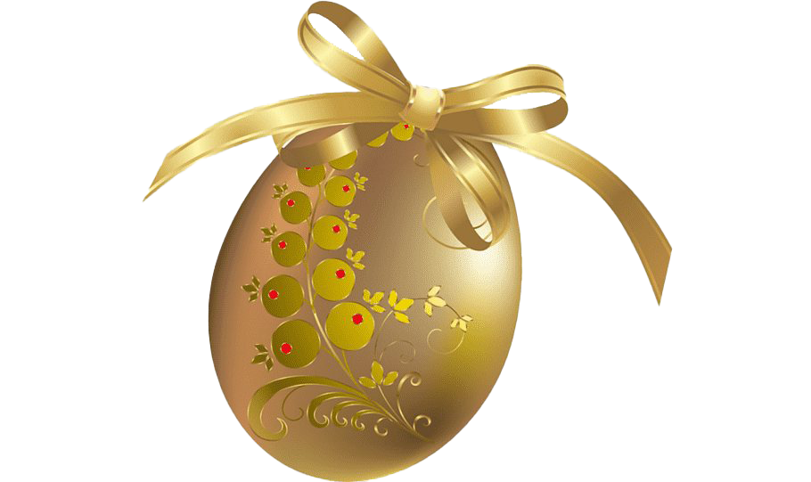 Egg Easter Gold Free Transparent Image HQ PNG Image