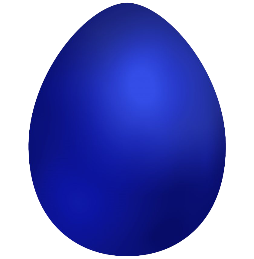 Blue Plain Easter Egg PNG File HD PNG Image