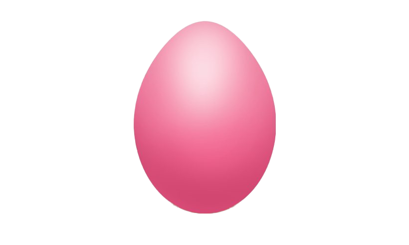 Pink Plain Easter Egg Free Clipart HD PNG Image