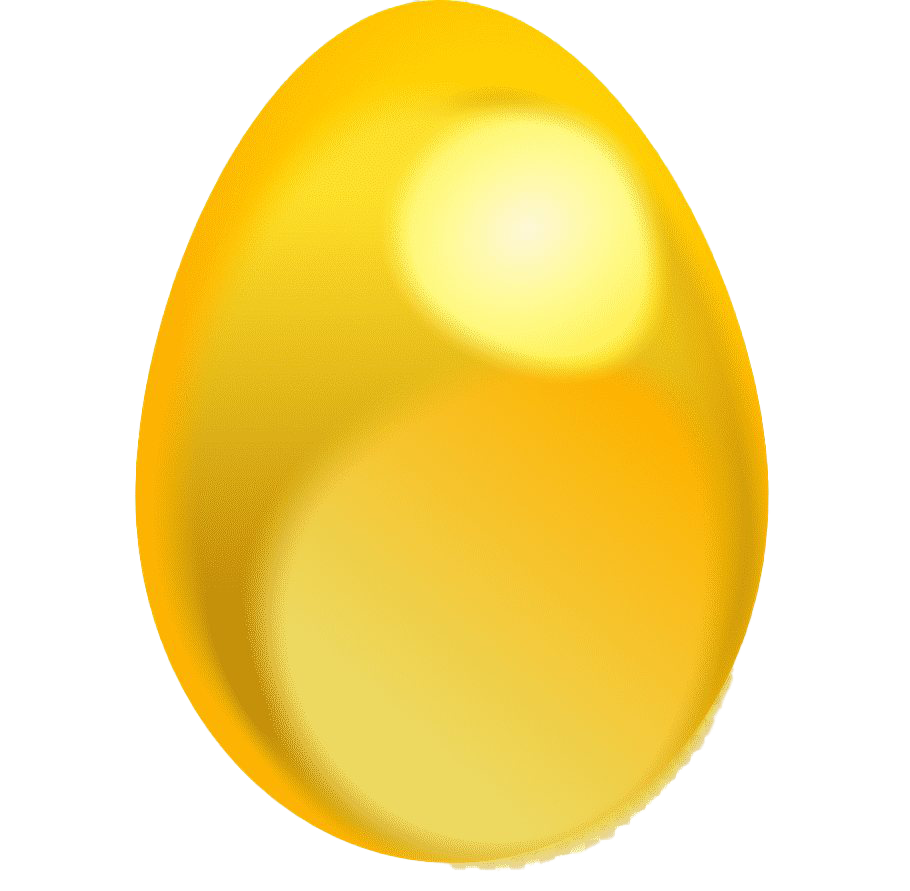 Plain Easter Egg Yellow Free Clipart HD PNG Image