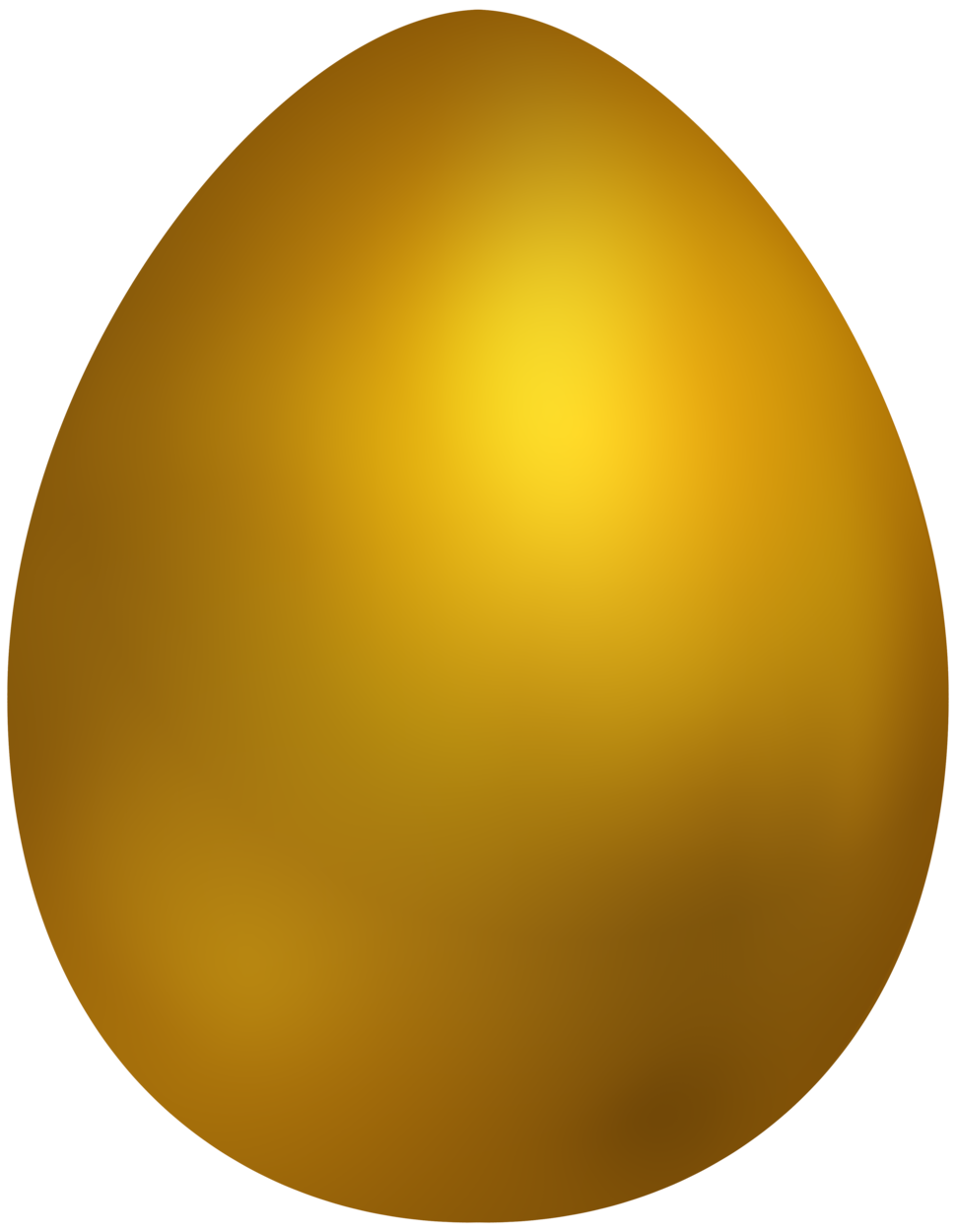 Plain Easter Egg Yellow Free Clipart HD PNG Image