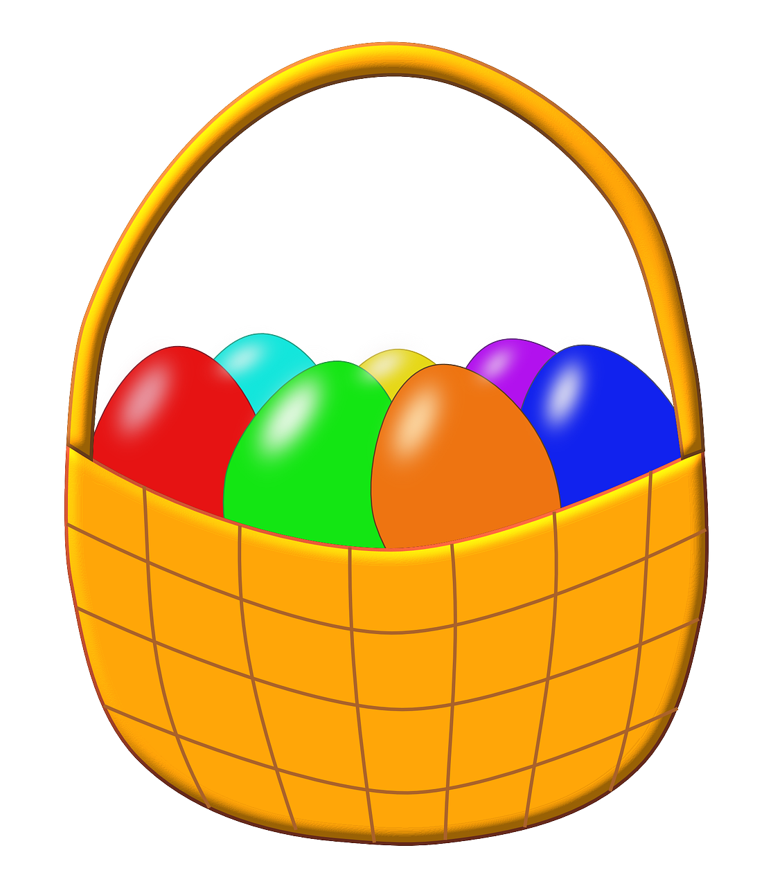 Basket Egg Vector Easter PNG File HD PNG Image