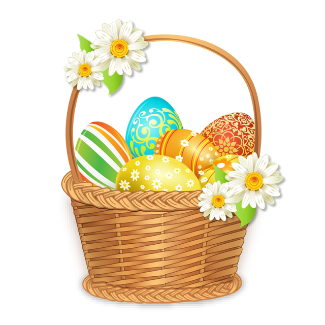 Basket Egg Vector Easter Photos PNG Image