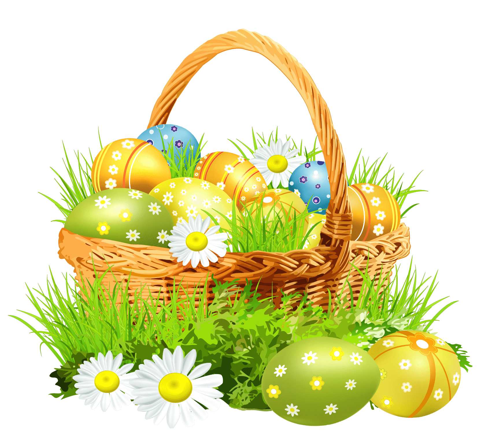 Basket Egg Easter Picture Free Download PNG HQ PNG Image