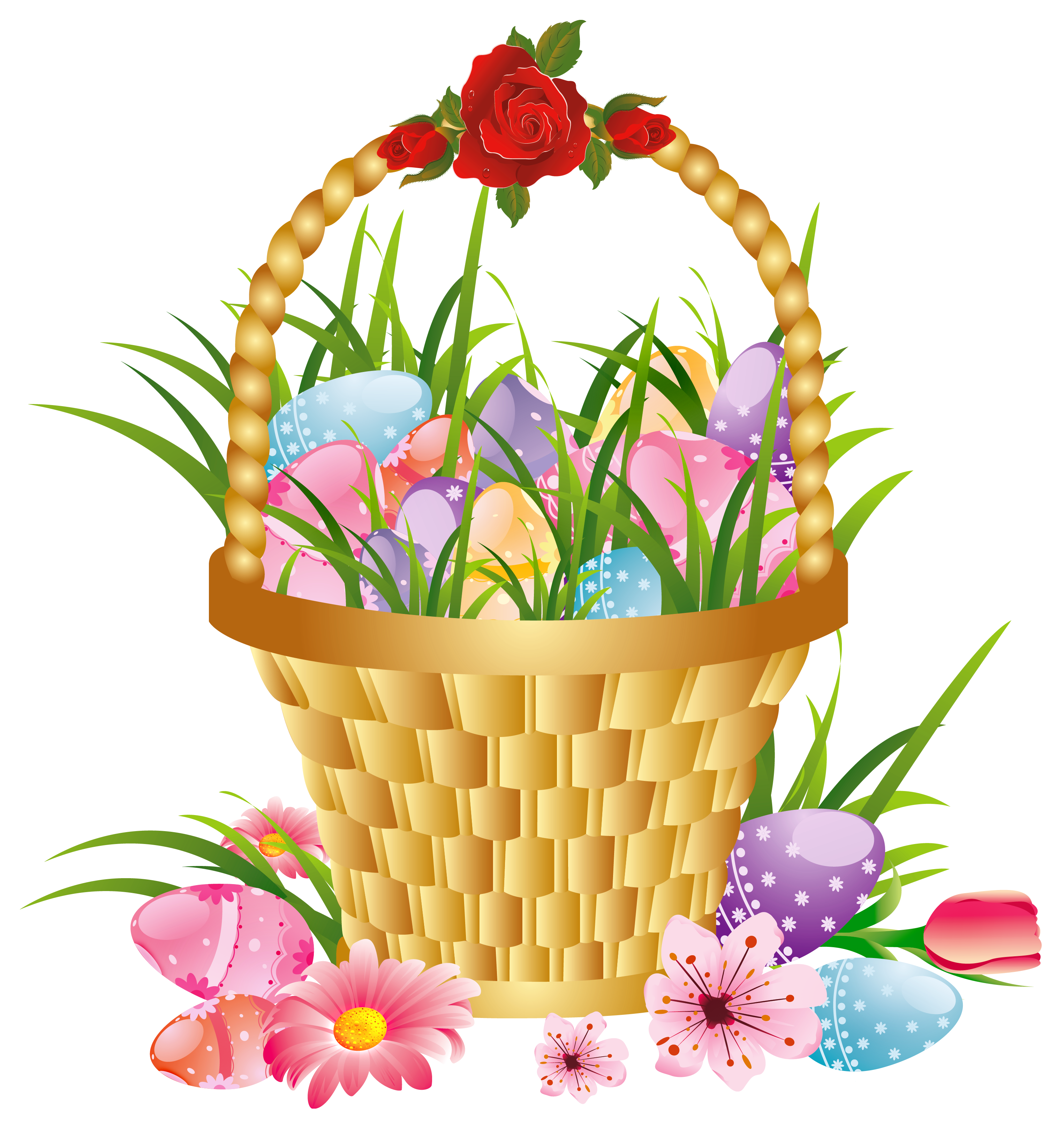 Easter Basket Bunny Png Hd PNG Image