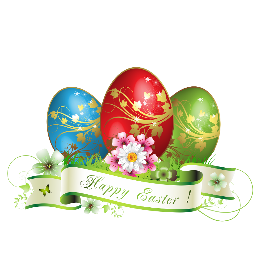 Postcard Eggs Greeting Decoration Easter Bunny Card PNG Image