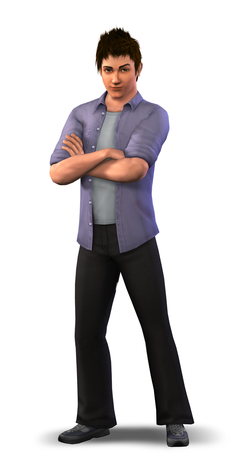 Sims Standing Life University Late Night Shoulder PNG Image