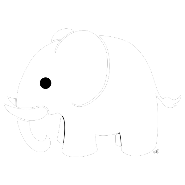 White Elephant Transparent Background PNG Image