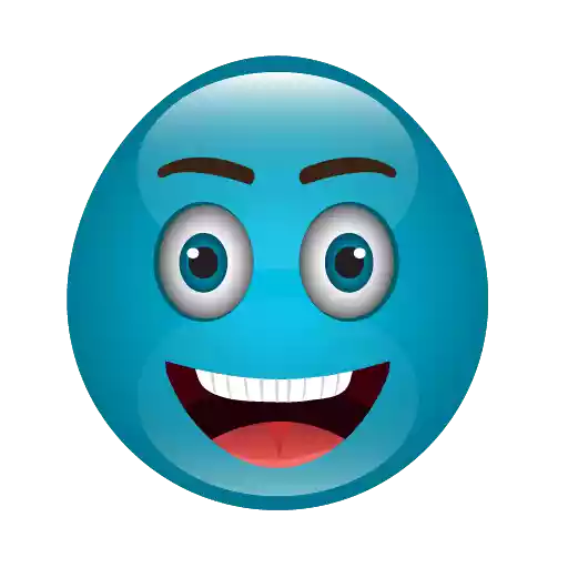 Blue Cute Emoji Free Clipart HQ PNG Image