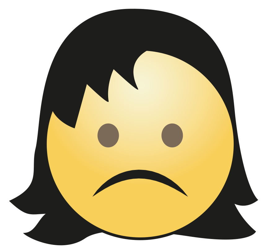 Hair Cute Girl Pic Emoji PNG Image