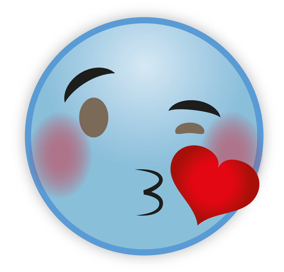Blue Cute Sky Emoji Free Clipart HD PNG Image