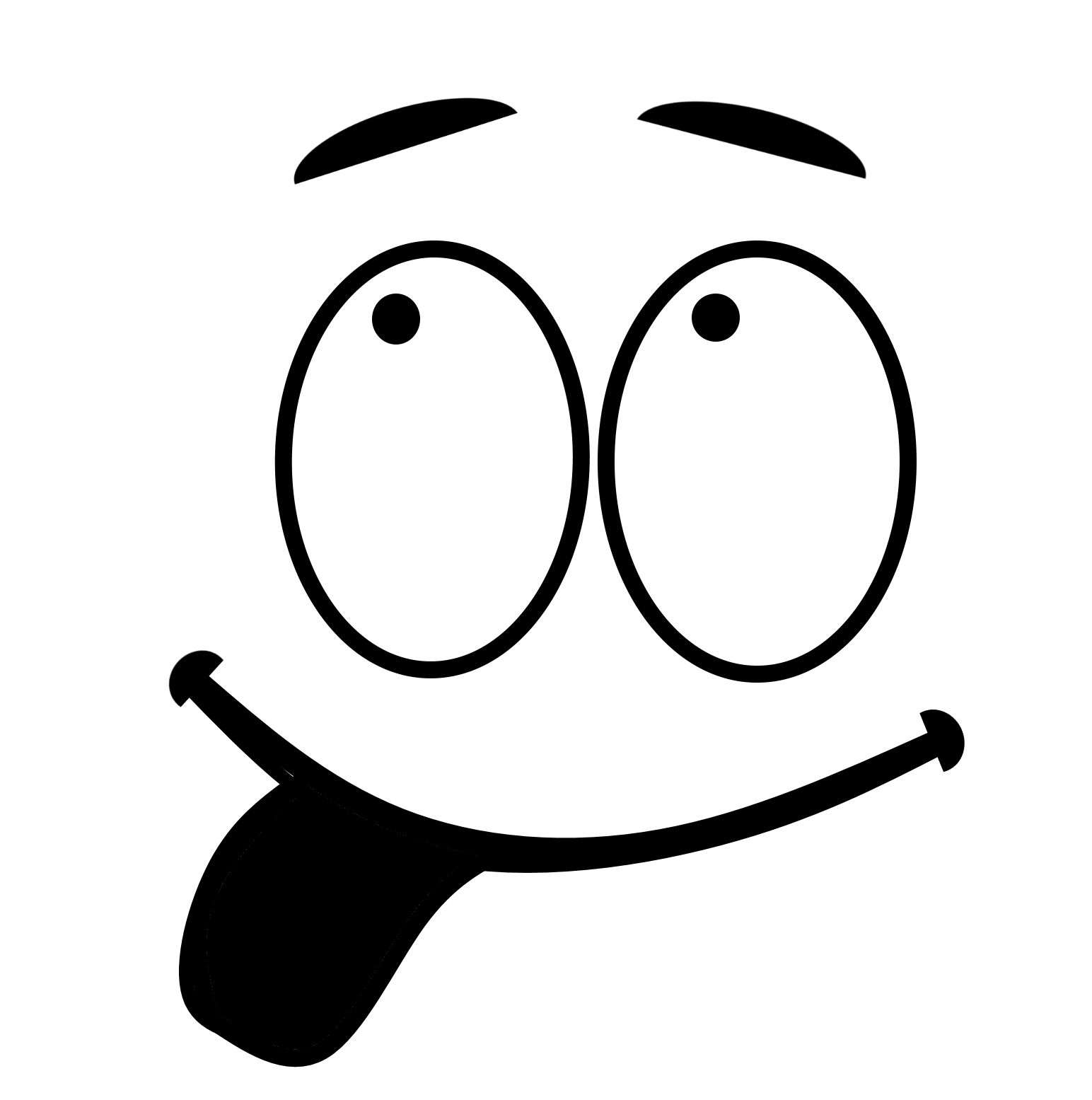 Emoji Art Outline Face PNG Image High Quality PNG Image