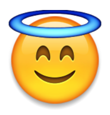 Angel Blushing Smile Emoji Png PNG Image