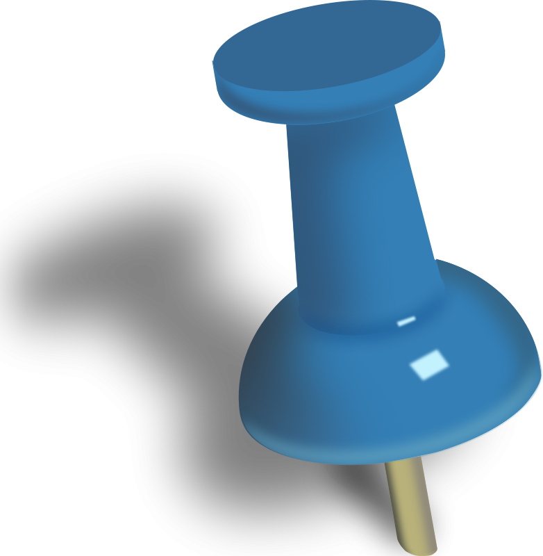 Blue Pull Pin Material To Messenger Facebook PNG Image