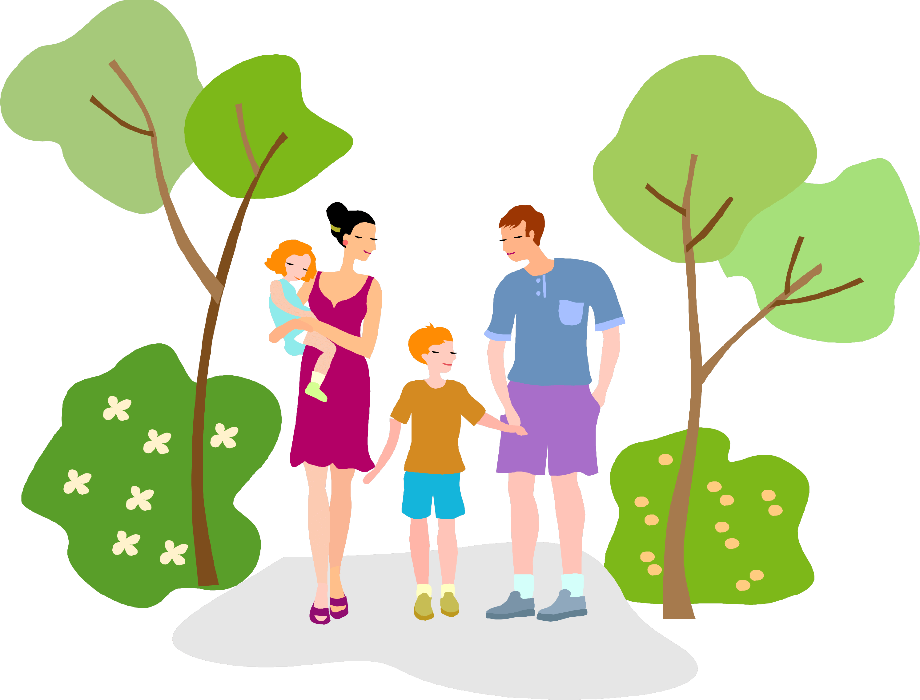 Walking Family HD Image Free PNG Image